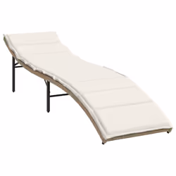 VidaXL 368248, Salone, Seduta imbottita, Rattan sintetico, Acciaio, Crema, Bianco, 110 kg, 550 mm