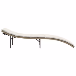 VidaXL 368248 sedia da esterno Salone Seduta imbottita Rattan sintetico, Acciaio Crema, Bianco - Vista aggiuntiva 5