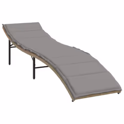 VidaXL 368249, Salone, Seduta imbottita, Rattan sintetico, Acciaio, Grigio, 110 kg, 550 mm