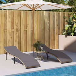 VidaXL 368249 sedia da esterno Salone Seduta imbottita Rattan sintetico, Acciaio Grigio