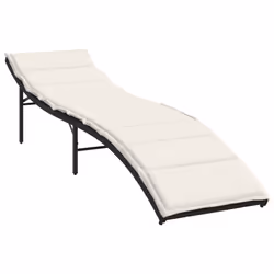 VidaXL 368251, Salone, Seduta imbottita, Rattan sintetico, Acciaio, Crema, Bianco, 110 kg, 550 mm