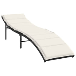 VidaXL 368251 sedia da esterno Salone Seduta imbottita Rattan sintetico, Acciaio Crema, Bianco