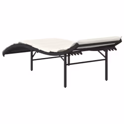 VidaXL 368251 sedia da esterno Salone Seduta imbottita Rattan sintetico, Acciaio Crema, Bianco - Vista aggiuntiva 6