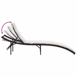 VidaXL 368251 sedia da esterno Salone Seduta imbottita Rattan sintetico, Acciaio Crema, Bianco - Vista aggiuntiva 7