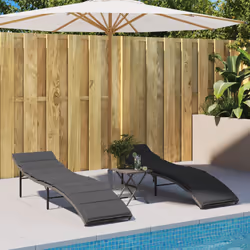 VidaXL 368253 sedia da esterno Salone Seduta imbottita Rattan sintetico, Acciaio Grigio