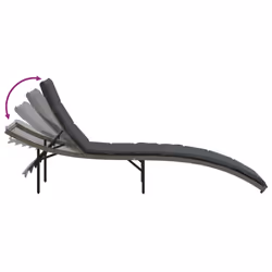 VidaXL 368253 sedia da esterno Salone Seduta imbottita Rattan sintetico, Acciaio Grigio - Vista aggiuntiva 8