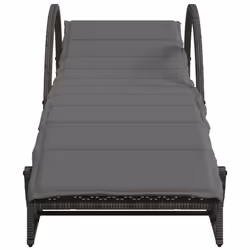 VidaXL 368259 sedia da esterno Salone Seduta imbottita Rattan sintetico, Acciaio Grigio - Vista aggiuntiva 4