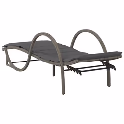 VidaXL 368259 sedia da esterno Salone Seduta imbottita Rattan sintetico, Acciaio Grigio - Vista aggiuntiva 6