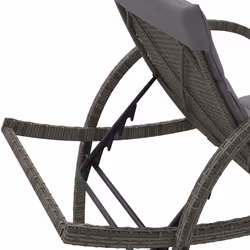 VidaXL 368259 sedia da esterno Salone Seduta imbottita Rattan sintetico, Acciaio Grigio - Vista aggiuntiva 8