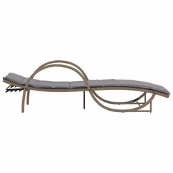 VidaXL 368261 sedia da esterno Salone Seduta imbottita Rattan sintetico, Acciaio Grigio - Vista aggiuntiva 5