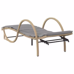 VidaXL 368261 sedia da esterno Salone Seduta imbottita Rattan sintetico, Acciaio Grigio - Vista aggiuntiva 6
