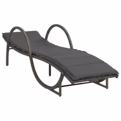 VidaXL 368265, Salone, Seduta imbottita, Rattan sintetico, Acciaio, Grigio, 110 kg, 550 mm