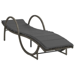 VidaXL 368265 sedia da esterno Salone Seduta imbottita Rattan sintetico, Acciaio Grigio