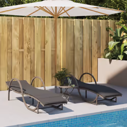 VidaXL 368265 sedia da esterno Salone Seduta imbottita Rattan sintetico, Acciaio Grigio