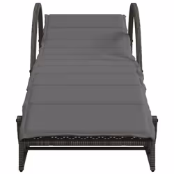 VidaXL 368265 sedia da esterno Salone Seduta imbottita Rattan sintetico, Acciaio Grigio - Vista aggiuntiva 4
