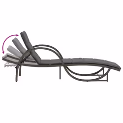 VidaXL 368265 sedia da esterno Salone Seduta imbottita Rattan sintetico, Acciaio Grigio - Vista aggiuntiva 7