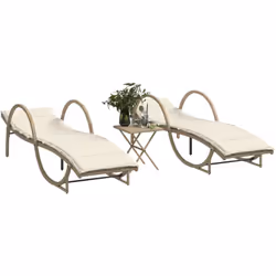 Rilassatevi e godetevi la vita all'aria aperta con questi comodi lettini prendisole! Materiale resistente: Il rattan PE, noto ...