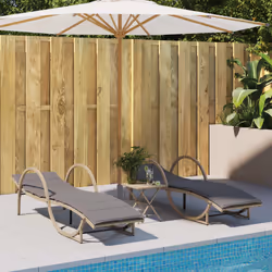 VidaXL 368267 sedia da esterno Terrazzo Seduta imbottita Rattan sintetico, Acciaio Grigio