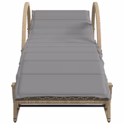 VidaXL 368267 sedia da esterno Terrazzo Seduta imbottita Rattan sintetico, Acciaio Grigio - Vista aggiuntiva 4