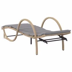 VidaXL 368267 sedia da esterno Terrazzo Seduta imbottita Rattan sintetico, Acciaio Grigio - Vista aggiuntiva 6