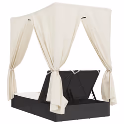 VidaXL 368072 sedia da esterno Salone Seduta imbottita Rattan sintetico, Acciaio Crema, Bianco - Vista aggiuntiva 6