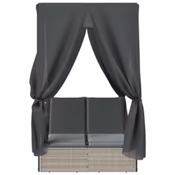 VidaXL 368077 sedia da esterno Salone Seduta imbottita Rattan sintetico, Acciaio Grigio - Vista aggiuntiva 4