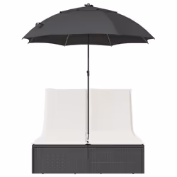 VidaXL 368081 sedia da esterno Salone Seduta imbottita Rattan sintetico, Acciaio Crema, Bianco - Vista aggiuntiva 4