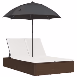 VidaXL 368082, Salone, Seduta imbottita, Rattan sintetico, Acciaio, Crema, Bianco, 280 kg, 2000 mm