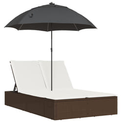 VidaXL 368082 sedia da esterno Salone Seduta imbottita Rattan sintetico, Acciaio Crema, Bianco