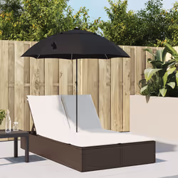 VidaXL 368082 sedia da esterno Salone Seduta imbottita Rattan sintetico, Acciaio Crema, Bianco
