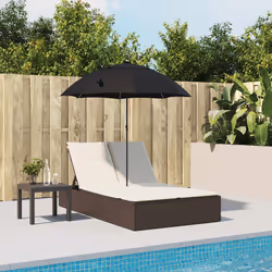 VidaXL 368082 sedia da esterno Salone Seduta imbottita Rattan sintetico, Acciaio Crema, Bianco