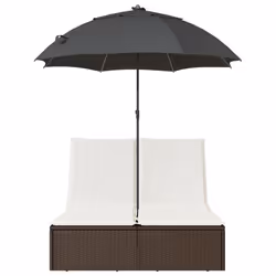 VidaXL 368082 sedia da esterno Salone Seduta imbottita Rattan sintetico, Acciaio Crema, Bianco - Vista aggiuntiva 4