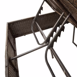 VidaXL 368082 sedia da esterno Salone Seduta imbottita Rattan sintetico, Acciaio Crema, Bianco - Vista aggiuntiva 8