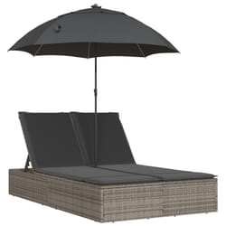VidaXL 368083 sedia da esterno Salone Seduta imbottita Rattan sintetico, Acciaio Grigio