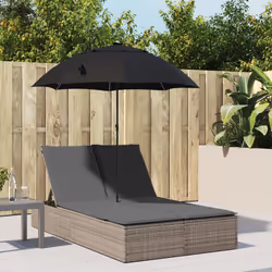 VidaXL 368083 sedia da esterno Salone Seduta imbottita Rattan sintetico, Acciaio Grigio