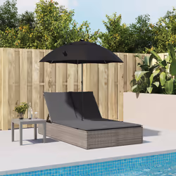 VidaXL 368083 sedia da esterno Salone Seduta imbottita Rattan sintetico, Acciaio Grigio