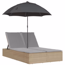 VidaXL 368084, Salone, Seduta imbottita, Rattan sintetico, Acciaio, Grigio, 280 kg, 2000 mm
