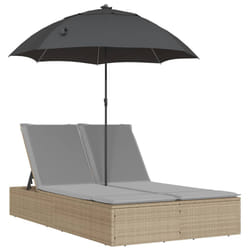 VidaXL 368084 sedia da esterno Salone Seduta imbottita Rattan sintetico, Acciaio Grigio