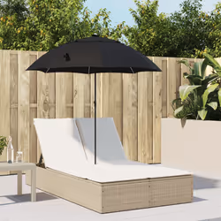 VidaXL 368085 sedia da esterno Salone Seduta imbottita Rattan sintetico, Acciaio Crema, Bianco