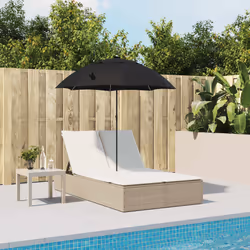 VidaXL 368085 sedia da esterno Salone Seduta imbottita Rattan sintetico, Acciaio Crema, Bianco