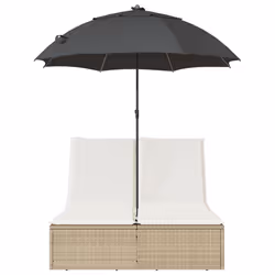 VidaXL 368085 sedia da esterno Salone Seduta imbottita Rattan sintetico, Acciaio Crema, Bianco - Vista aggiuntiva 4