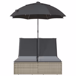 VidaXL 368086 sedia da esterno Salone Seduta imbottita Rattan sintetico, Acciaio Grigio - Vista aggiuntiva 4
