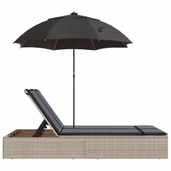 VidaXL 368086 sedia da esterno Salone Seduta imbottita Rattan sintetico, Acciaio Grigio - Vista aggiuntiva 5