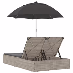 VidaXL 368086 sedia da esterno Salone Seduta imbottita Rattan sintetico, Acciaio Grigio - Vista aggiuntiva 6