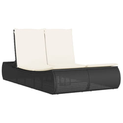 VidaXL 368090 sedia da esterno Salone Seduta imbottita Rattan sintetico, Acciaio Crema, Bianco