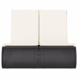 VidaXL 368090 sedia da esterno Salone Seduta imbottita Rattan sintetico, Acciaio Crema, Bianco - Vista aggiuntiva 4