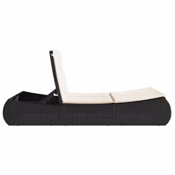 VidaXL 368090 sedia da esterno Salone Seduta imbottita Rattan sintetico, Acciaio Crema, Bianco - Vista aggiuntiva 5