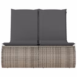 VidaXL 368092 sedia da esterno Salone Seduta imbottita Rattan sintetico, Acciaio Grigio - Vista aggiuntiva 4