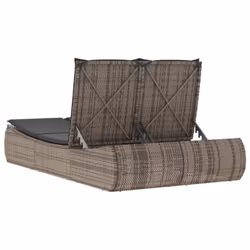 VidaXL 368092 sedia da esterno Salone Seduta imbottita Rattan sintetico, Acciaio Grigio - Vista aggiuntiva 6