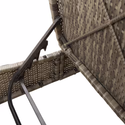 VidaXL 368092 sedia da esterno Salone Seduta imbottita Rattan sintetico, Acciaio Grigio - Vista aggiuntiva 8
